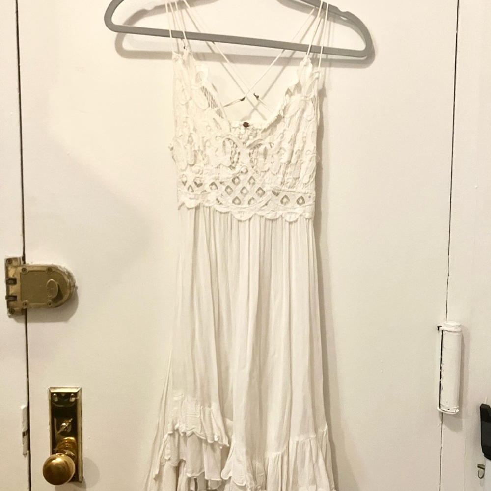 Free People One Adella Slip Dress White Small - Picture 4 of 6